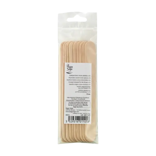 Peggy Sage Disposable Wooden Body Spatula 10pcs