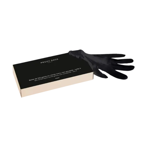 Peggy Sage Nitrile Gloves Black 100pcs Small
