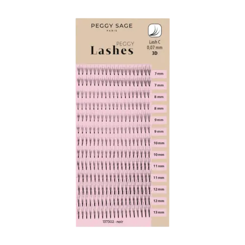 Peggy Sage Russian Volume Eyelash Extensions - Lash C - 0,07mm 3D 7 - 13mm