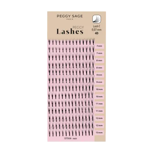 Peggy Sage Russian Volume Eyelash Extensions - Lash C - 0,07mm 4D 7 - 13mm