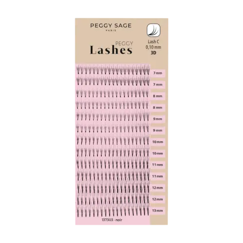 Peggy Sage Russian Volume Eyelash Extensions - Lash C - 0,10mm 3D 7 - 13mm