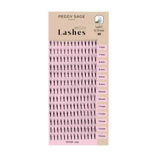 Peggy Sage Russian Volume Eyelash Extensions - Lash C - 0,10mm 4D 7 - 13mm