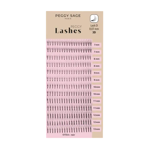 Peggy Sage Russian Volume Eyelash Extensions - Lash D - 0,07mm 3D 7 - 13mm